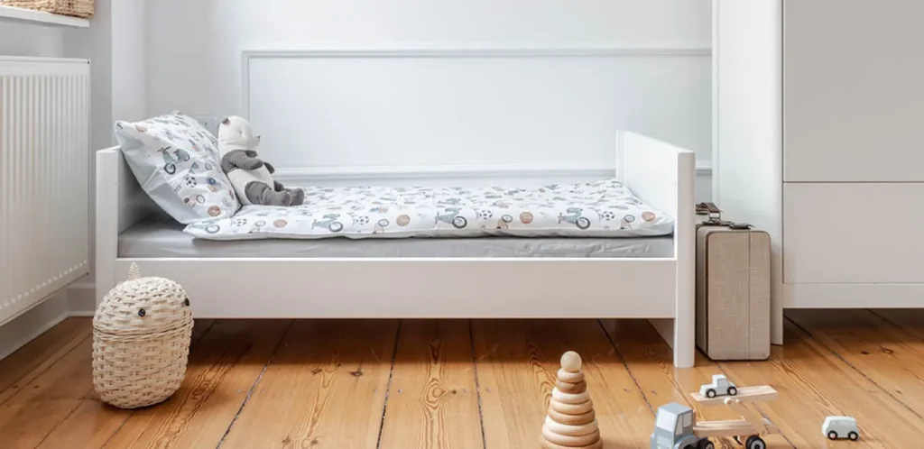 Smooth Cot Bed 140x70 Woodies Safe Dreams Manufacturer of certified baby beds and nursery furniture